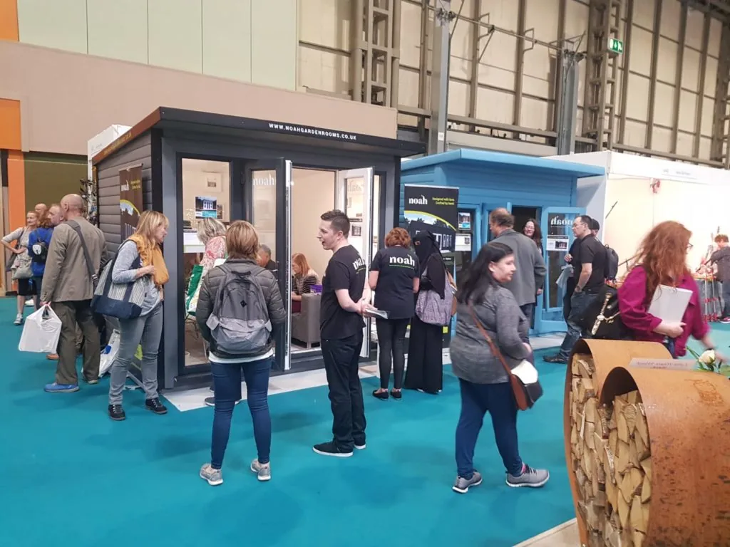 Visitors at the Noah Garden Rooms stand at Grand Designs Live, NEC Birmingham