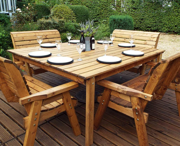 Eight Seater Square Table Set - Noah Garden Rooms