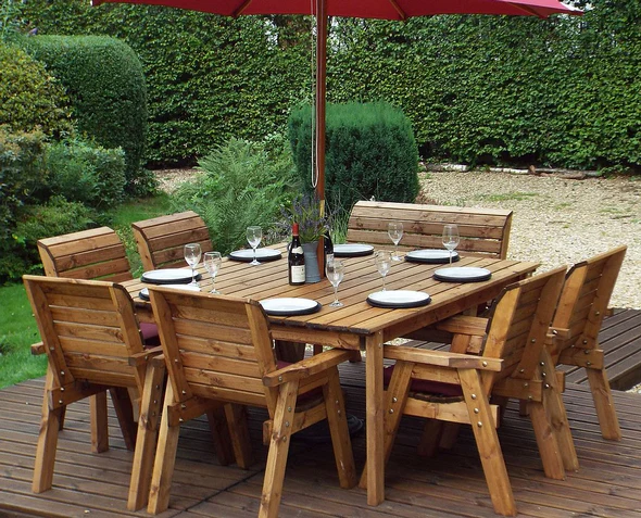 Eight Seater Square Table Set - Noah Garden Rooms